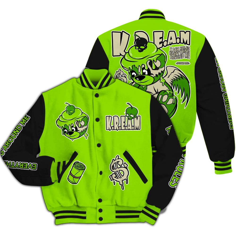 Varsity Jacket To Match Electric Green 6s - Loot Bear All Over Print