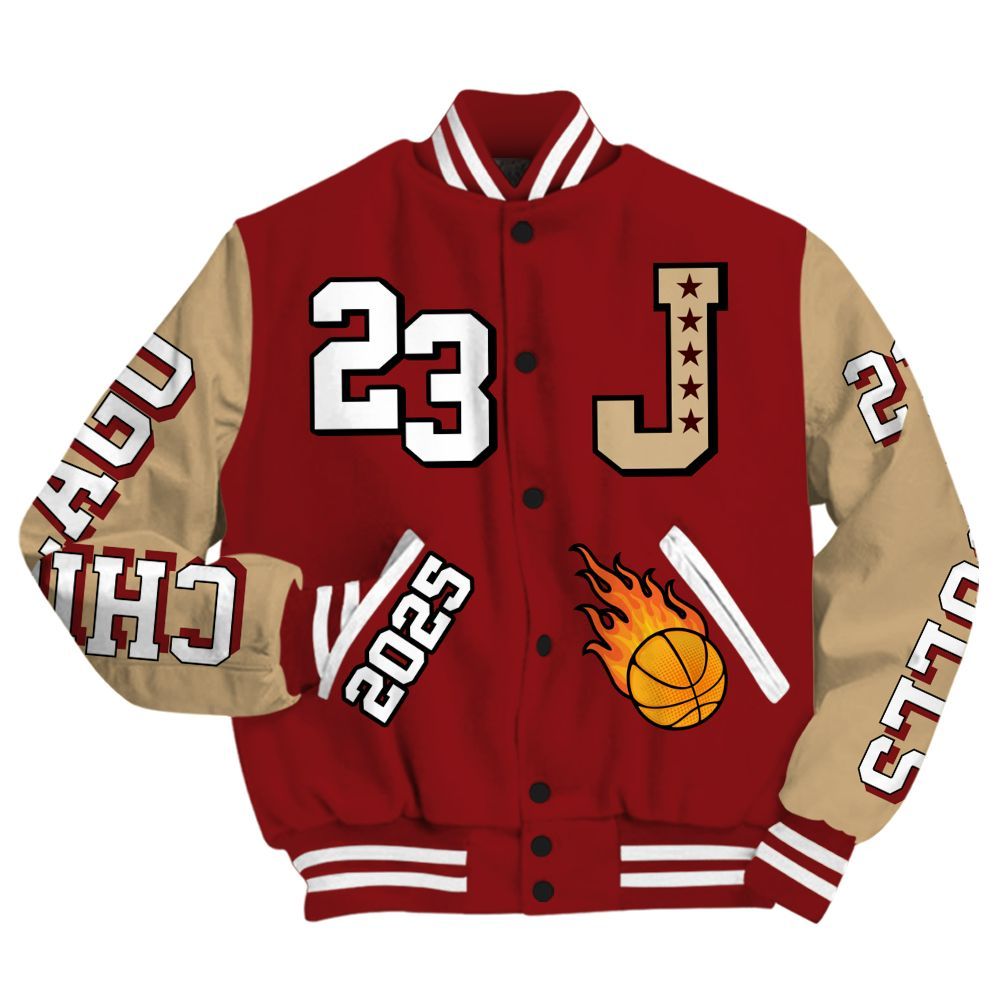 Varsity Jacket To Match Bin 23 3s - Chicago 23 Basketball All Over Print