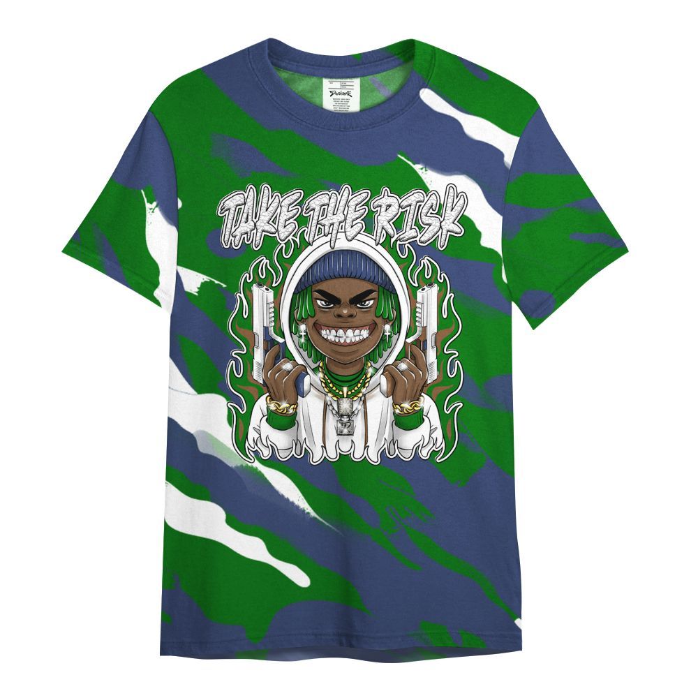 Shirt To Match Midnight Navy 13s - Take The Risk Colored All Over Print