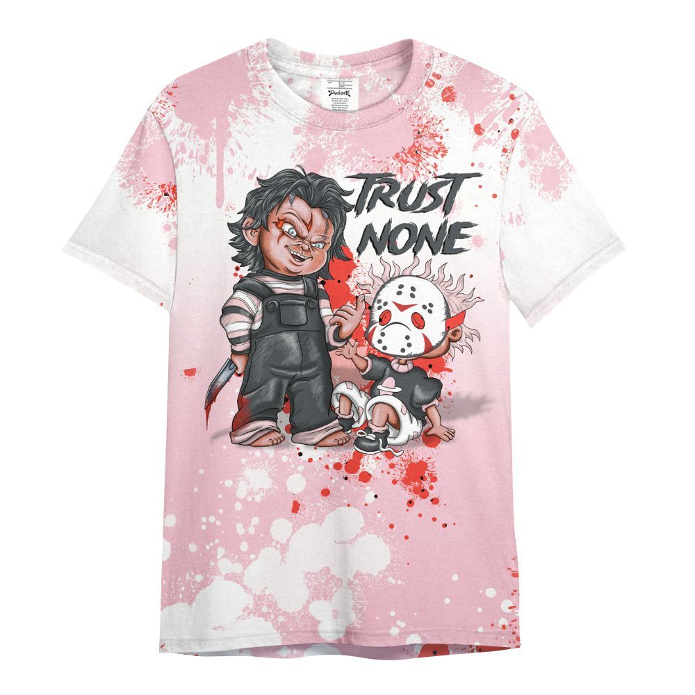Shirt To Match Retro Awake Arctic Pink - Trust No One Scary All Over Print