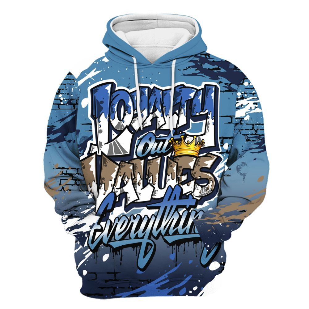 Hoodie To Match Air Force 1 Stash - Values Of Loyalty Drip All Over Print