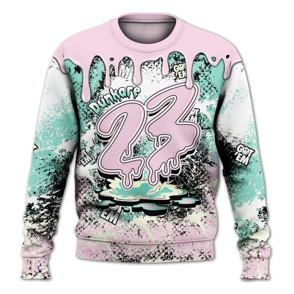Sweatshirt To Match Retro Easter 5s - Dripping 23 Drip All Over Print