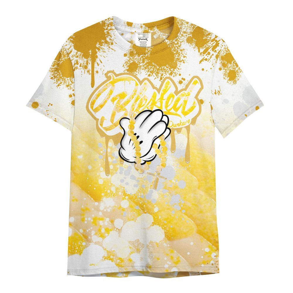 Shirt To Match Low Yellow Python 11s - God Blessed Ink Drip All Over Print