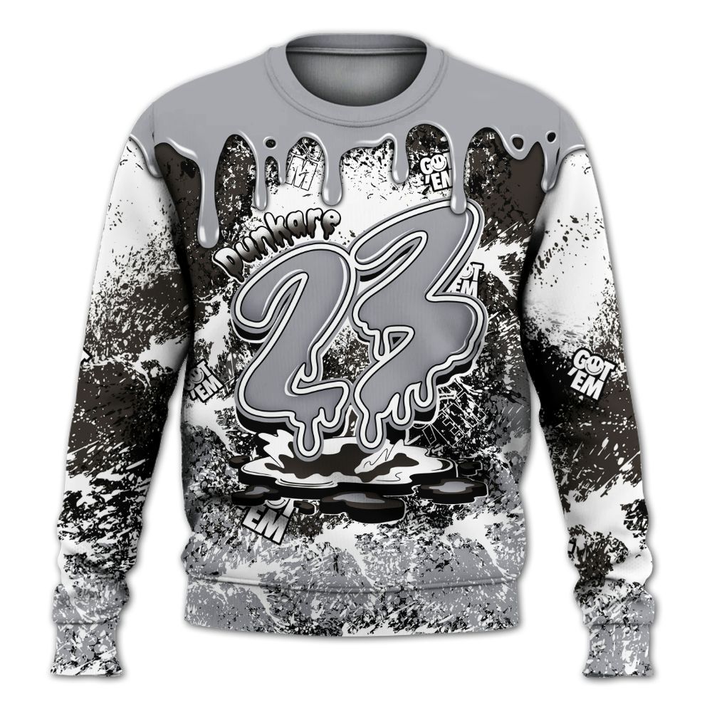 Sweatshirt To Match Baroque Brown 12s - Dripping 23 Drip All Over Print