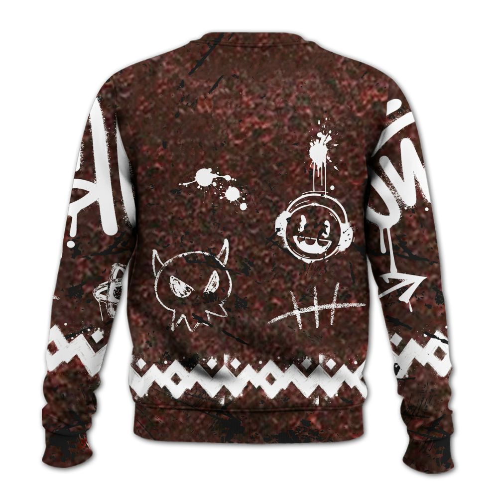 Sweatshirt To Match Air Force 1 Low Halloween Skull 2024 - Friday Sneaker Crayon All Over Print