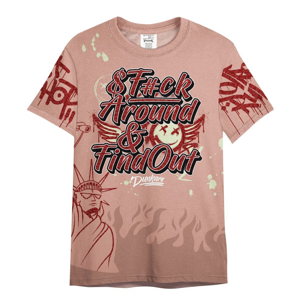 Shirt To Match Valentines Day 3s - Graphic Fck Around Find Out All Over Print