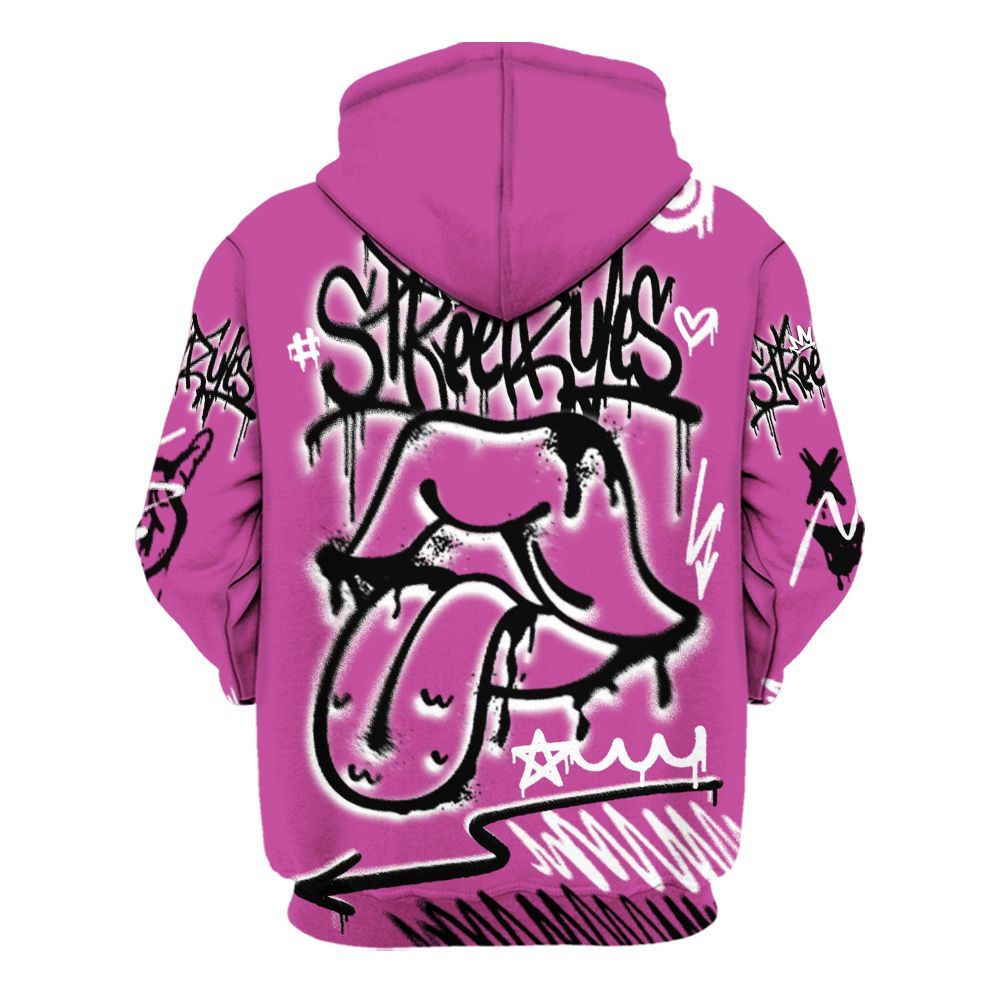 Hoodie To Match Dunk Low Active Fuchsia - Break Rules Streetwear All Over Print