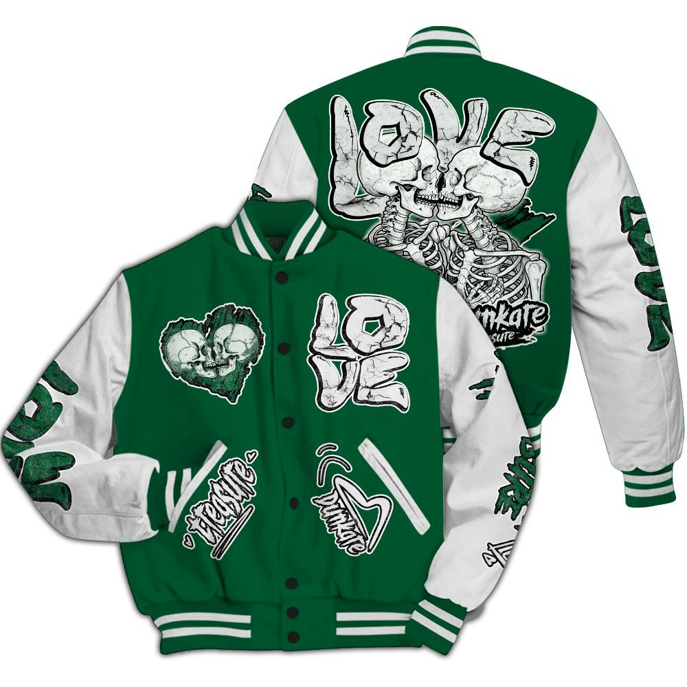 Varsity Jacket To Match High Gorge Green 1s - Skull Bear All Over Print