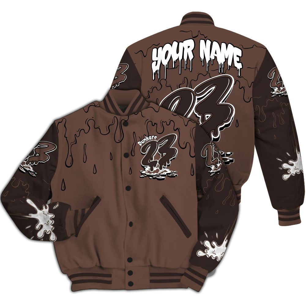Varsity Jacket To Match Air Force 1 Low Escape - Custom Name 23 Drip All Over Print