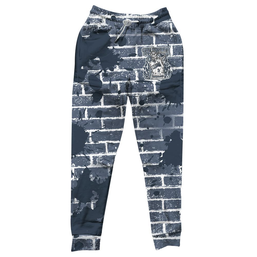 Sweatpant To Match Low Diffused Blue 11s - Allen Answer Skeleton Brick All Over Print