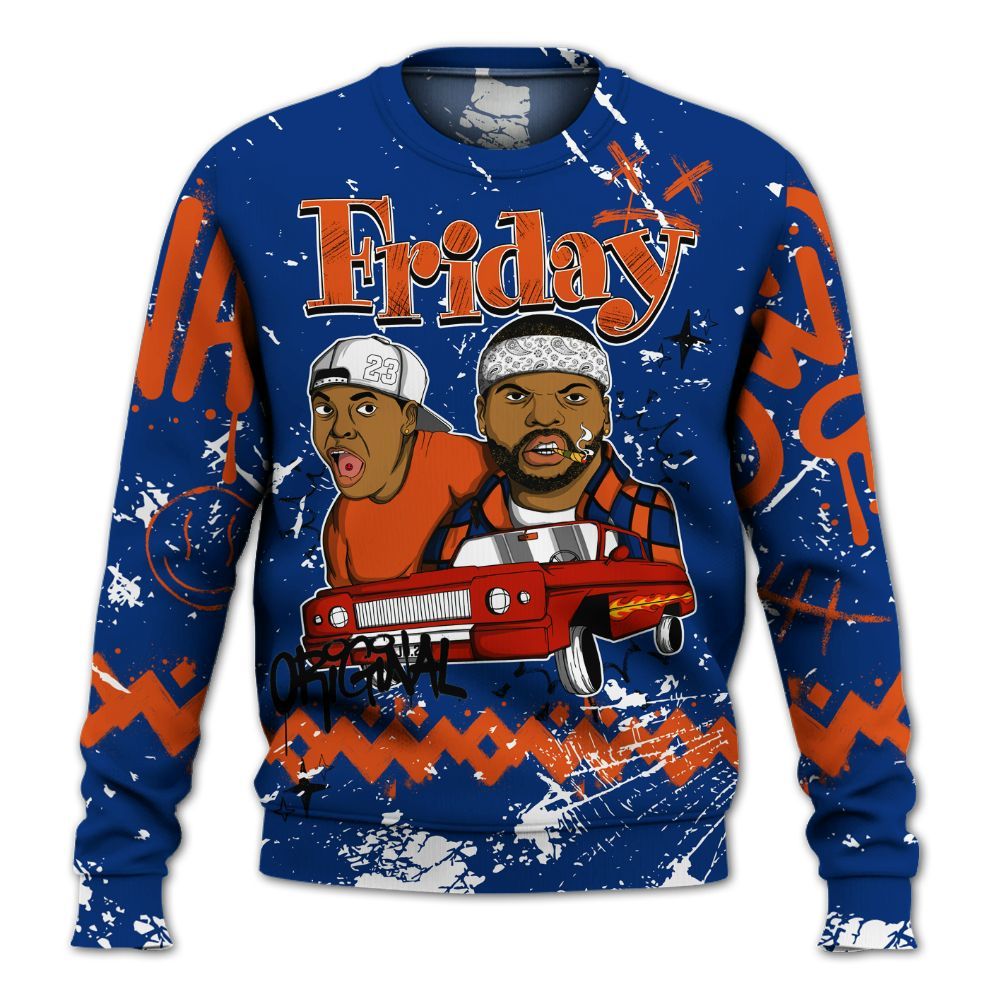 Sweatshirt To Match Mid Knicks 1s - Friday Sneaker Crayon All Over Print