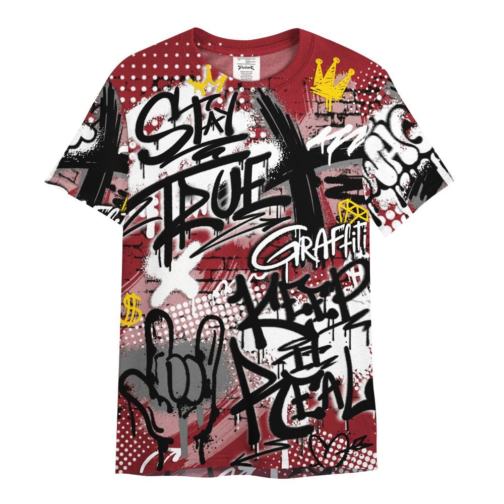 Shirt To Match High Black Toe Reimagined 1s - True It Real Graffiti Streetwear All Over Print