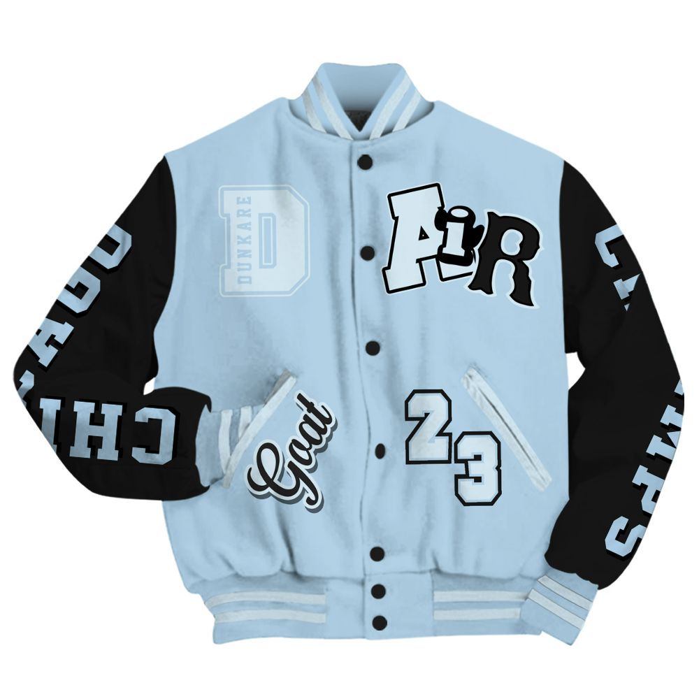 Varsity Jacket To Match Foamposite One Psychic Blue - AIR Number 23 All Over Print