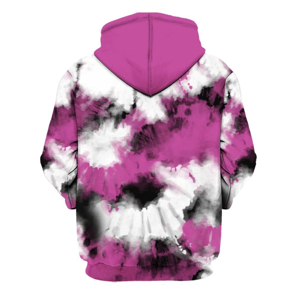 Hoodie To Match Dunk Low Active Fuchsia - Tie Dye FK Around Find Out All Over Print