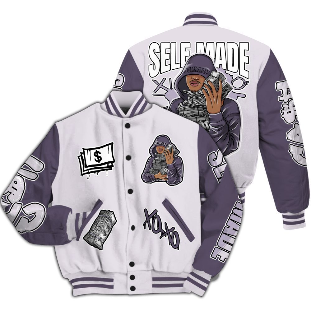 Varsity Jacket To Match Book 1 Lilac Bloom - Selfmade Unique All Over Print