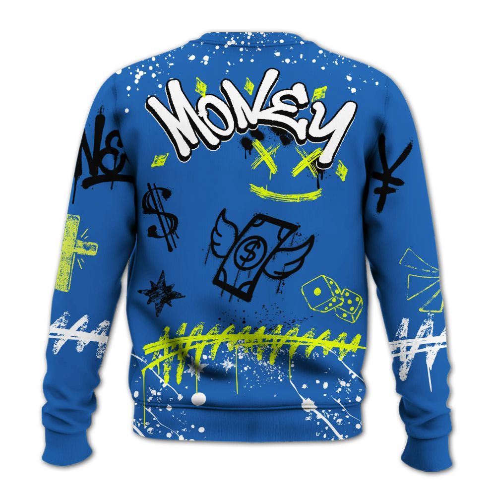 Sweatshirt To Match Griffey Max 1 Varsity Royal - Everybody Paid In Full Crayon All Over Print