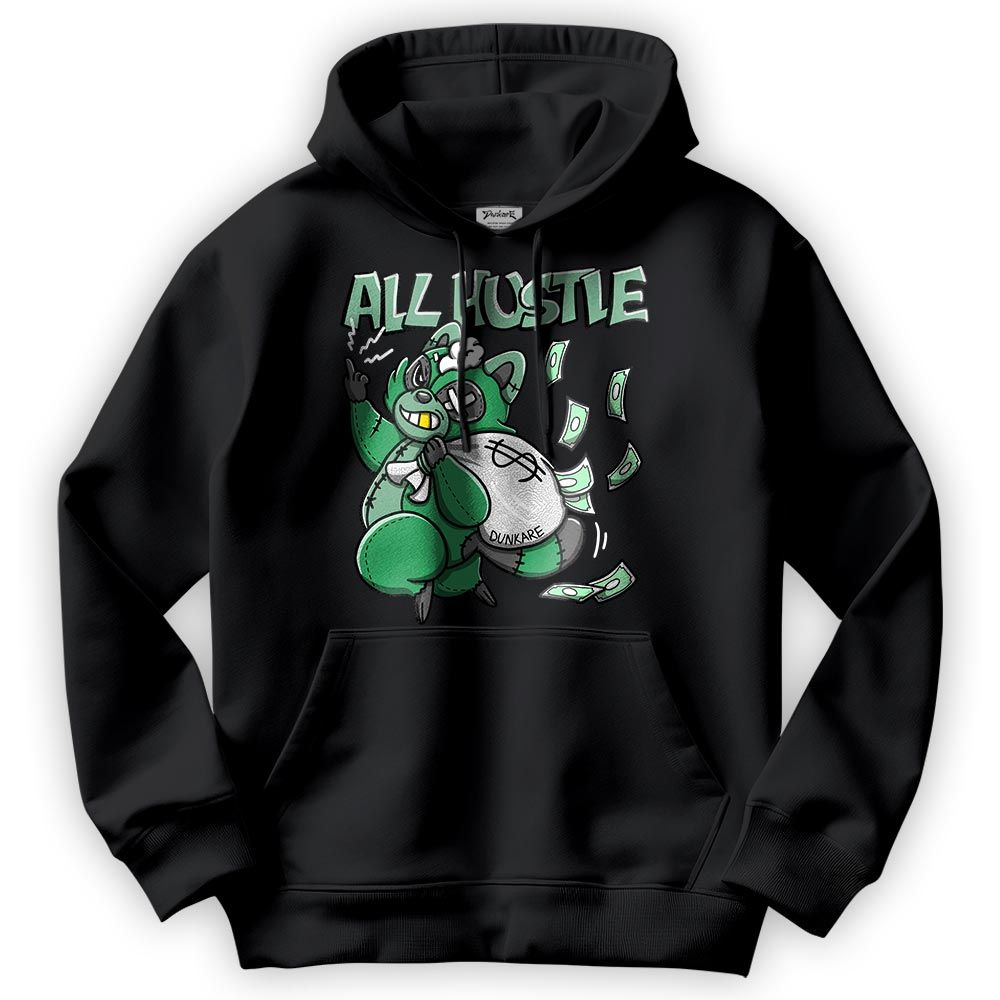 Sweatshirt To Match Black Green Glow 3s Hoodie - All Hustles Raccoon Hoodie Unisex 0405 DNY