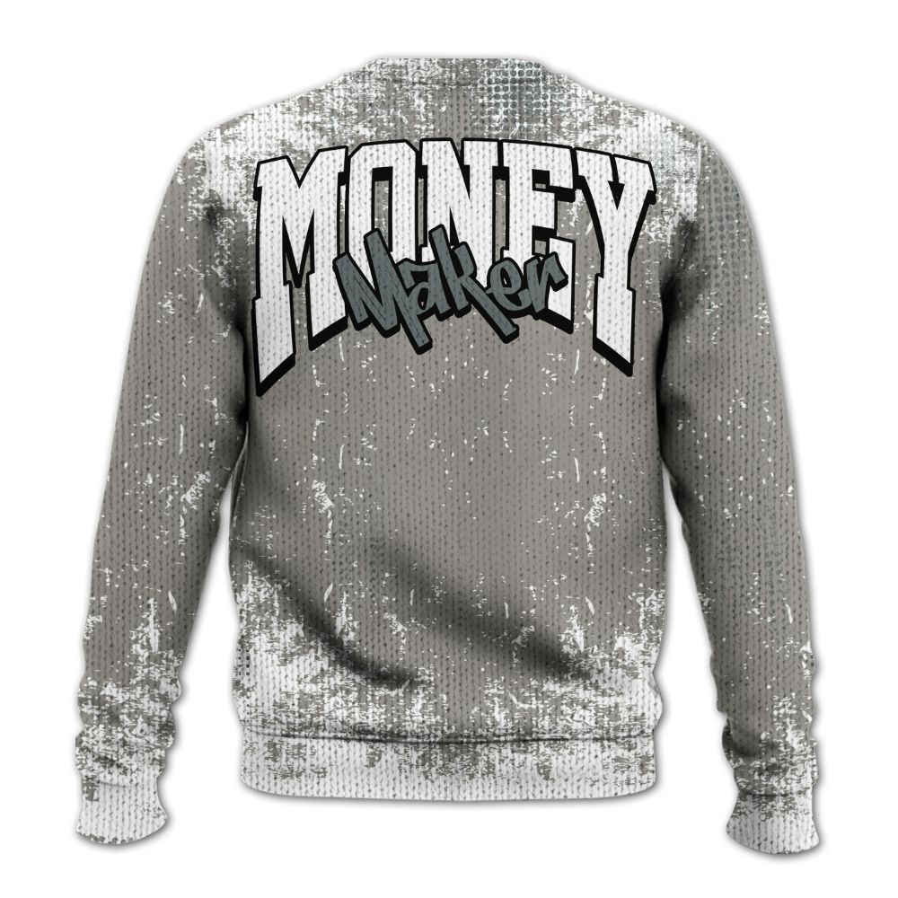 Knitted Sweater To Match Cool Grey 9s - Move In Silence Money Street Retro