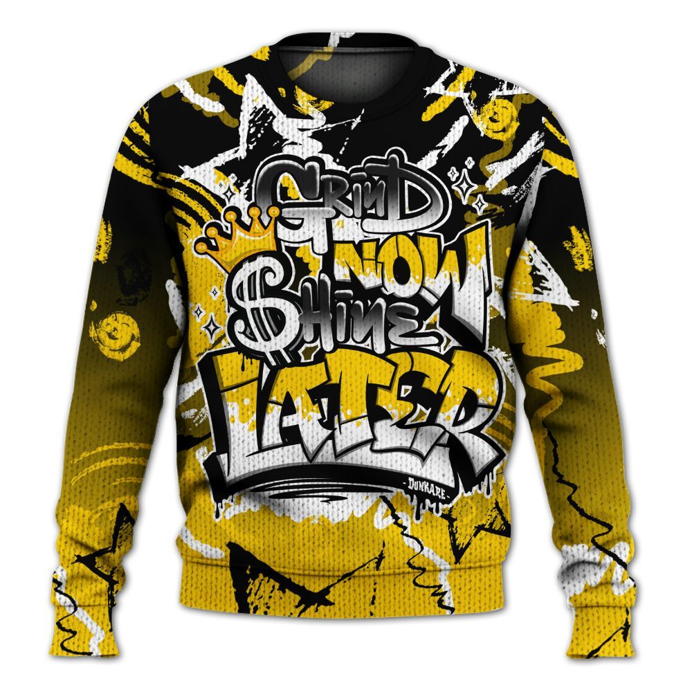 Knitted Sweater To Match Corteiz Air Max 95 Tour Yellow - Grind Shine Later Drip