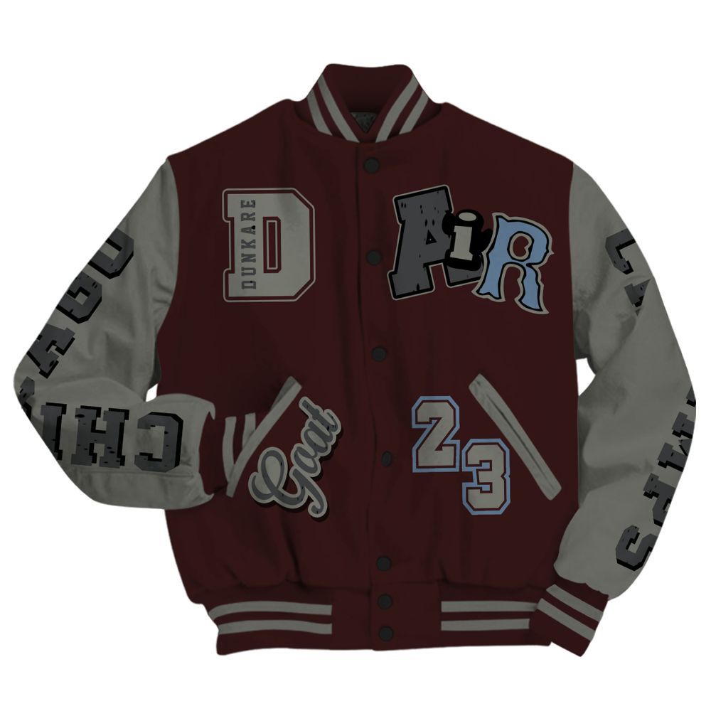Varsity Jacket To Match Burgundy 5s - AIR Number 23 GOAT All Over Print
