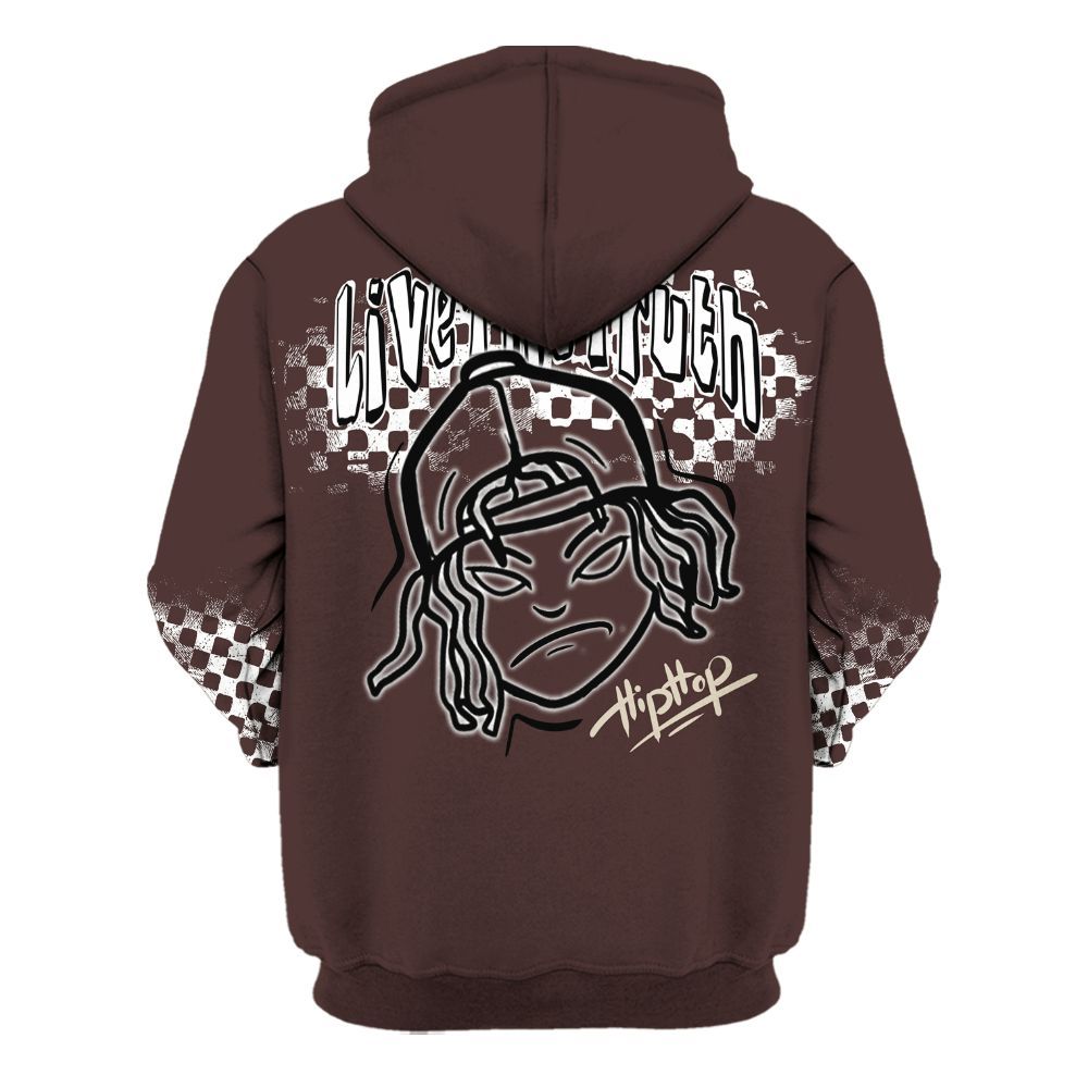 Hoodie To Match Burgundy Crush 3s - Feel Life Street Style All Over Print
