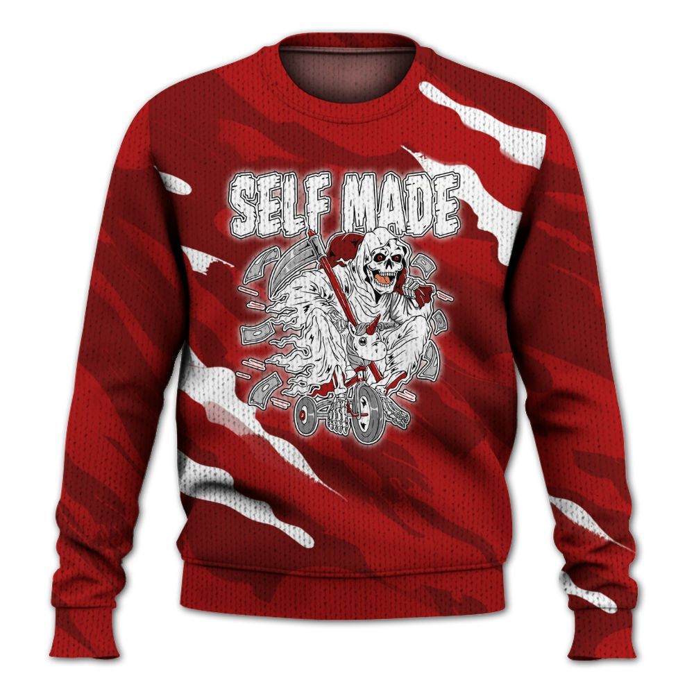 Knitted Sweater To Match Red Taxi 12s - Self Make Skeleton Colored