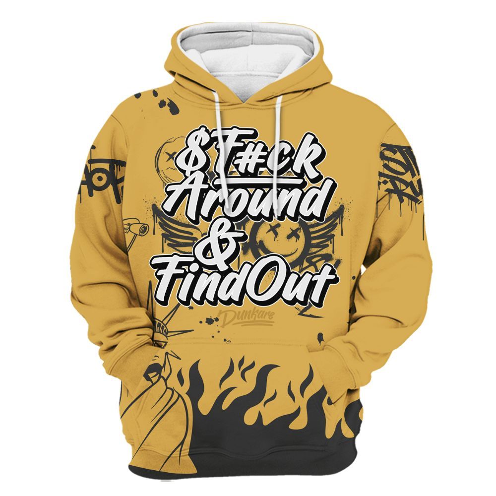 Hoodie To Match Retro Light Ginger 14s - Graphic Fck Around Find Out All Over Print