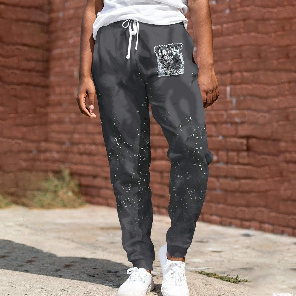 Sweatpant To Match Reverse Oreo 6s - Apocalypse Skeleton Burn All Over Print