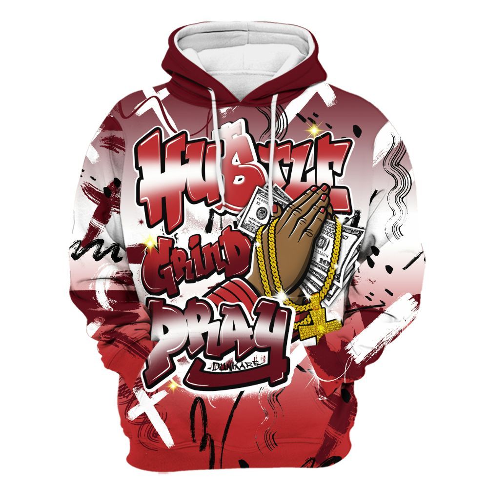 Hoodie To Match Kobe 9 Elite Christmas - Money Hustle Grind Pray All Over Print