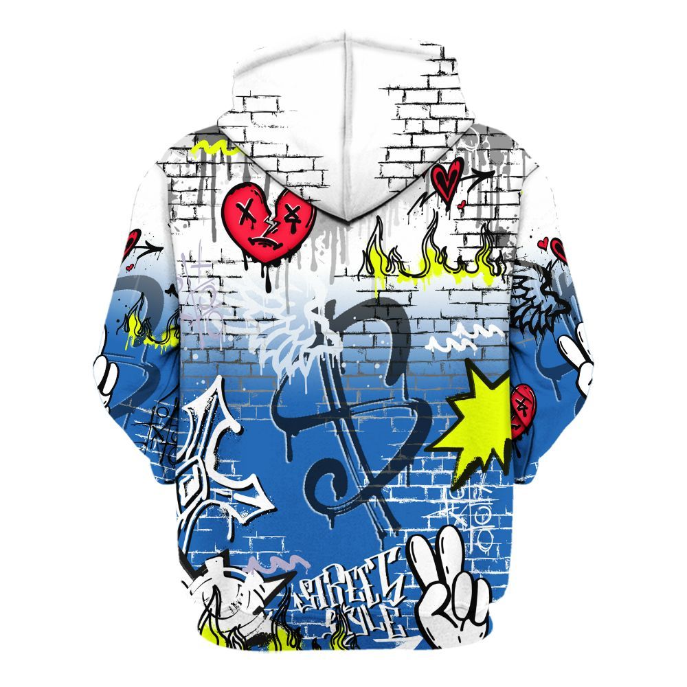 Hoodie To Match Griffey Max 1 Varsity Royal - Been Dif2erent Drip Graffiti All Over Print