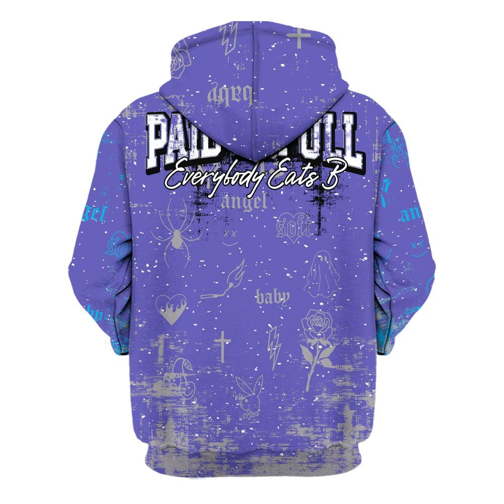 Hoodie To Match Retro Aqua 8s - Paid In Full Money All Over Print