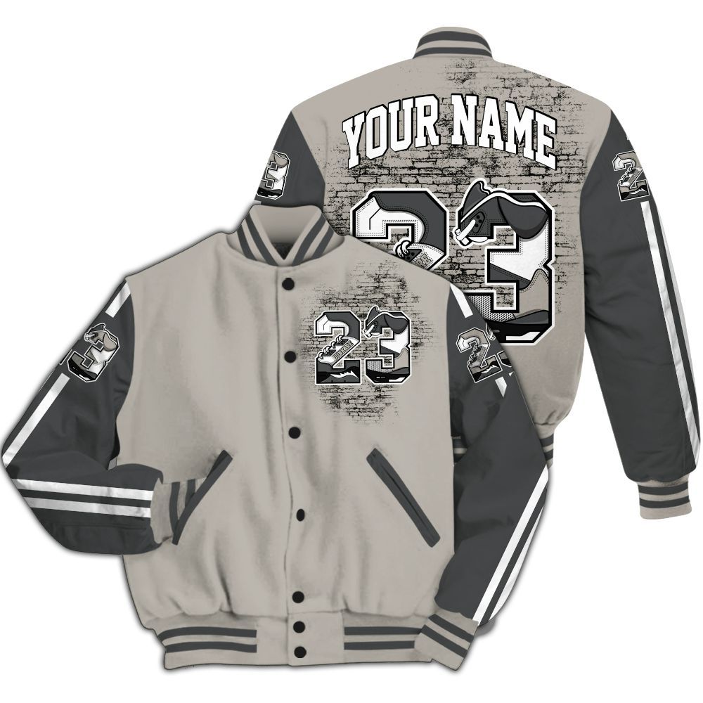 Varsity Jacket To Match Dunk Low Appears Oreo - Custom Name Number 23 5s All Over Print