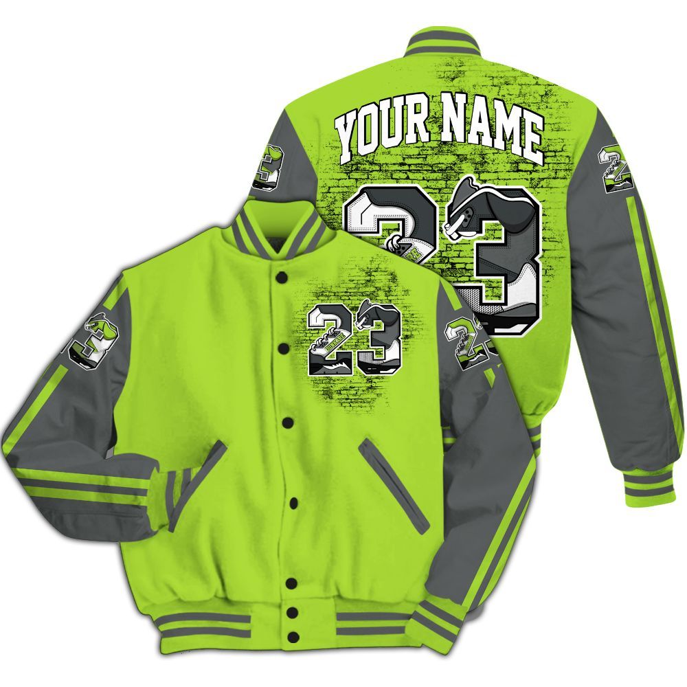 Varsity Jacket To Match Air Max 95 Neon - Custom Name Number 23 5s All Over Print