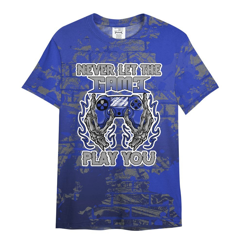 Shirt To Match Air Max Plus Black Racer Blue - PlayGame Skull Brick All Over Print