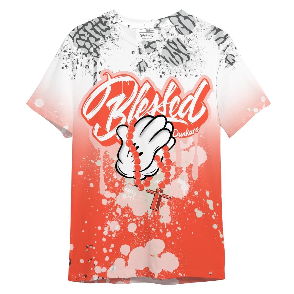 Shirt To Match Shirt Streetwear God Blessed Ink Drip, 3 Cosmic Clay T-- To Match Sneaker Georgia Peach 3s Graphic Tee NCT