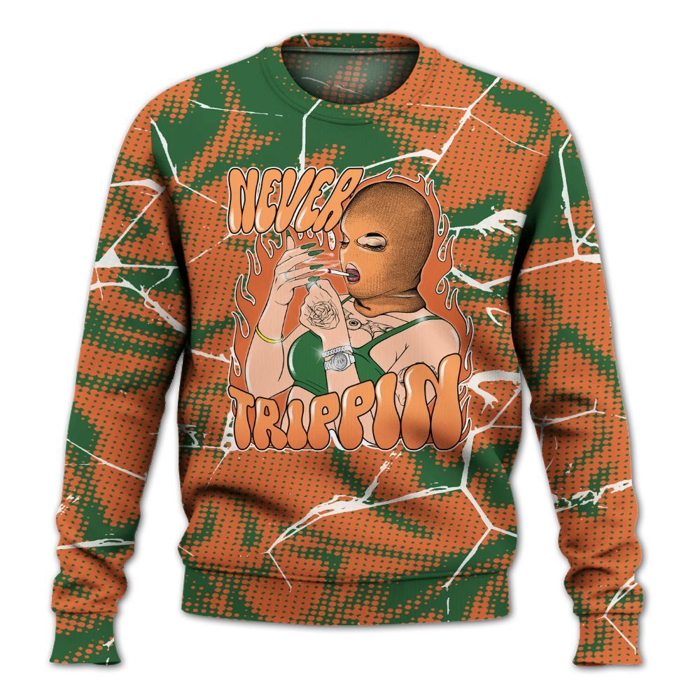 Sweatshirt To Match Low Miami 5s - Ne'er Trippin' Unique Crack All Over Print