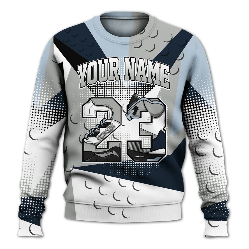 Sweatshirt To Match Retro Georgetown 6s - Poly Custom Name Number 23 5s All Over Print