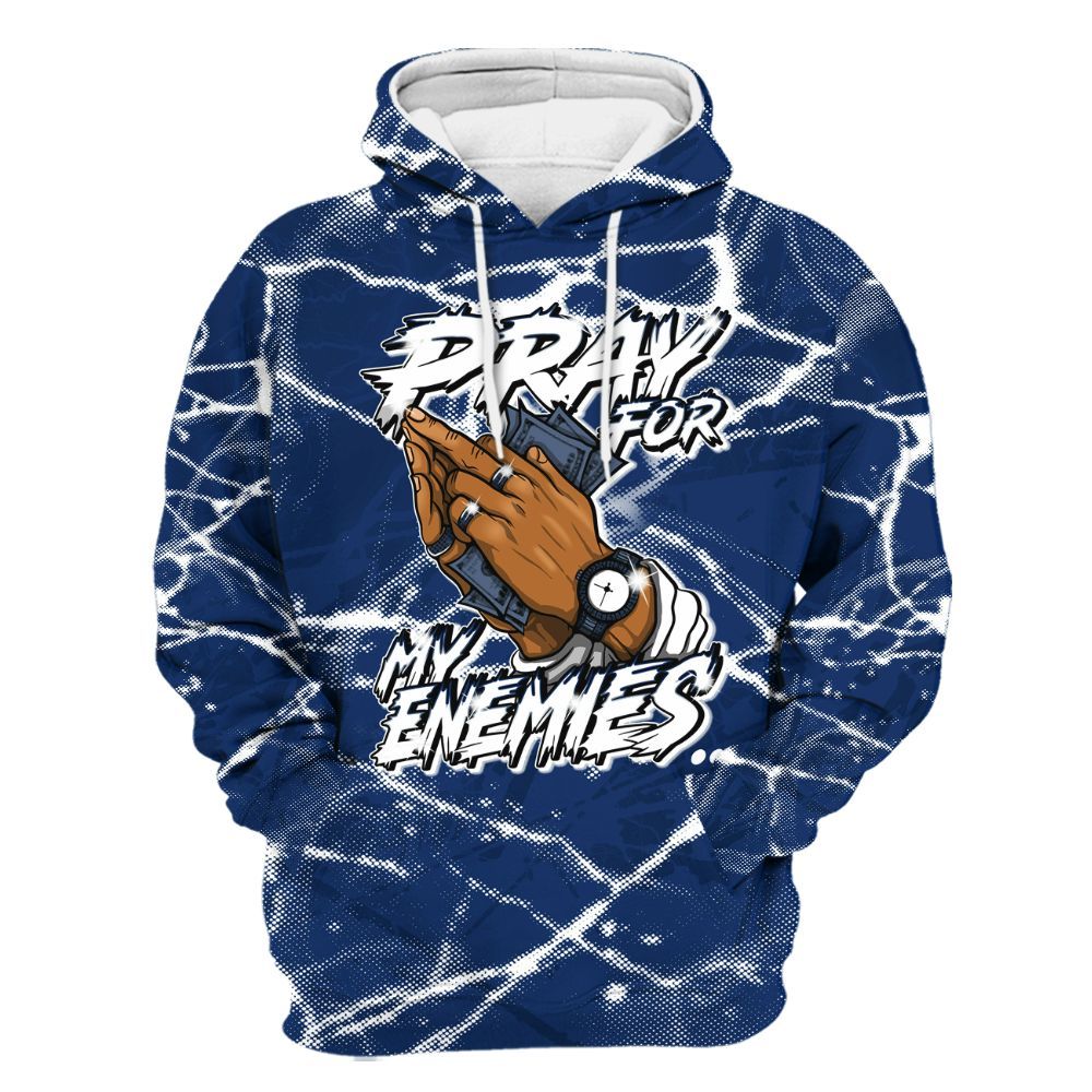 Hoodie To Match High OG Deep Royal Blue 1s - Prayed For Enemies Graphic All Over Print