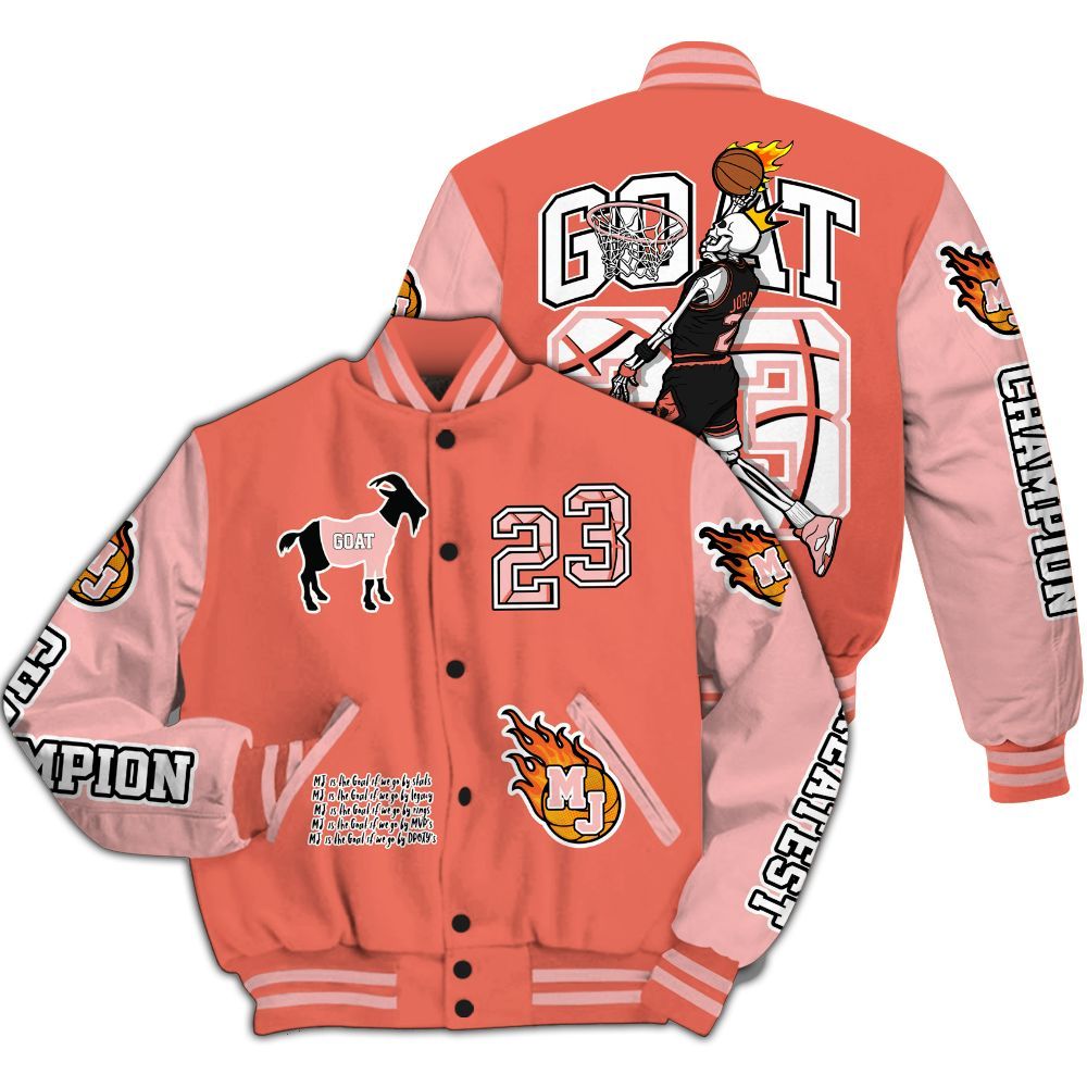 Varsity Jacket To Match Low OG PSG 1s - 23 G.0.A.T Jump Up Basketball All Over Print