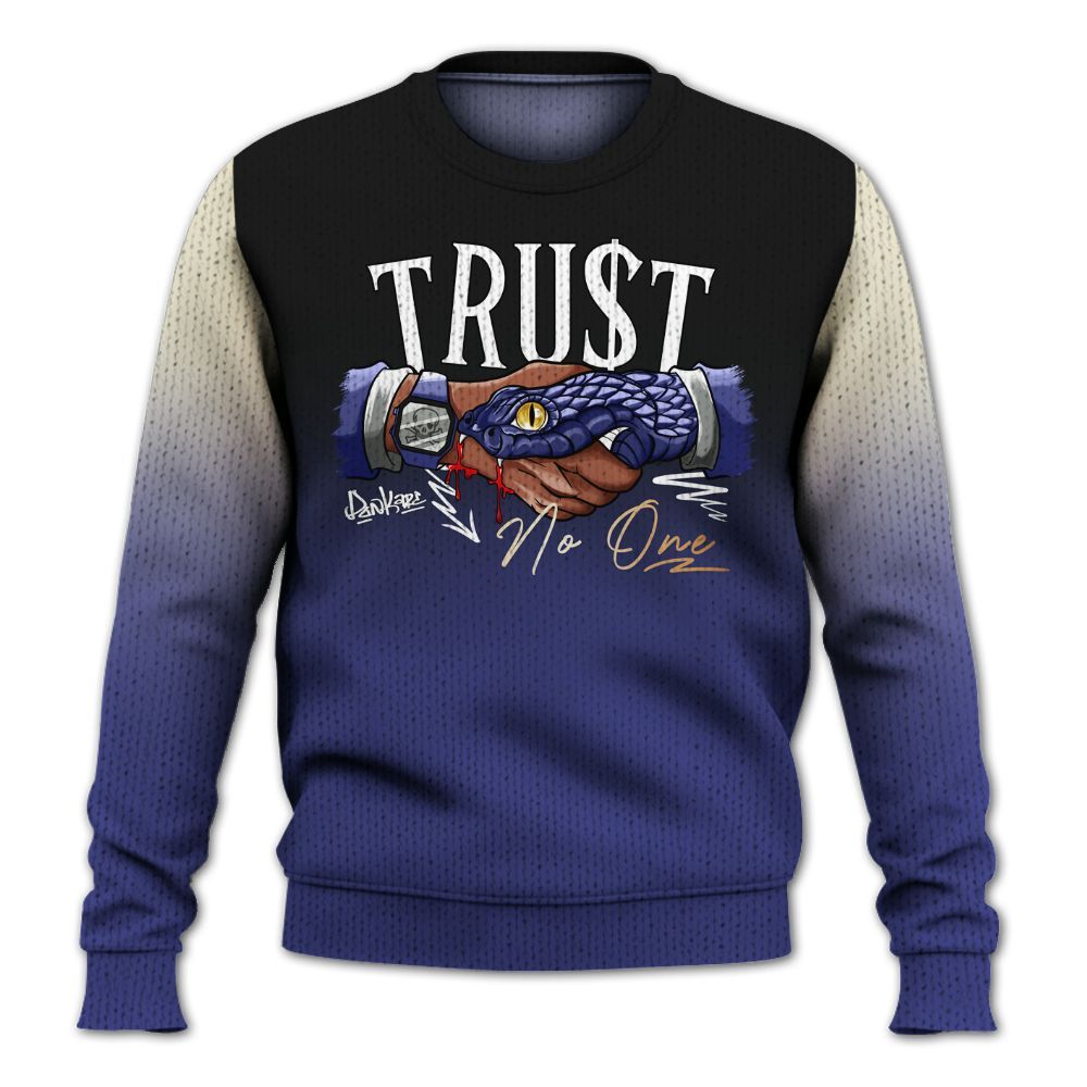Sweater To Match JM Pro Black Concord - Snake Trust No One Drip Graphic