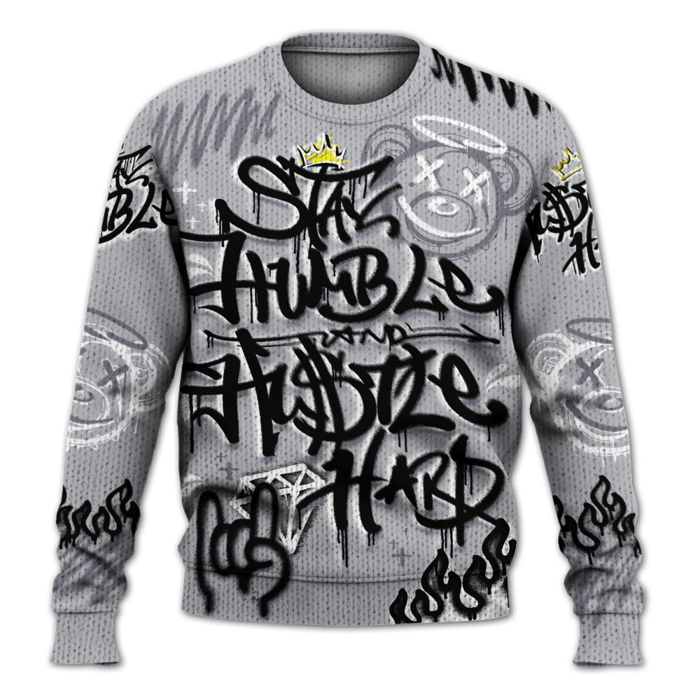 Knitted Sweater To Match Low Cement Grey 11s - Humble Drip Streetwear Graffity
