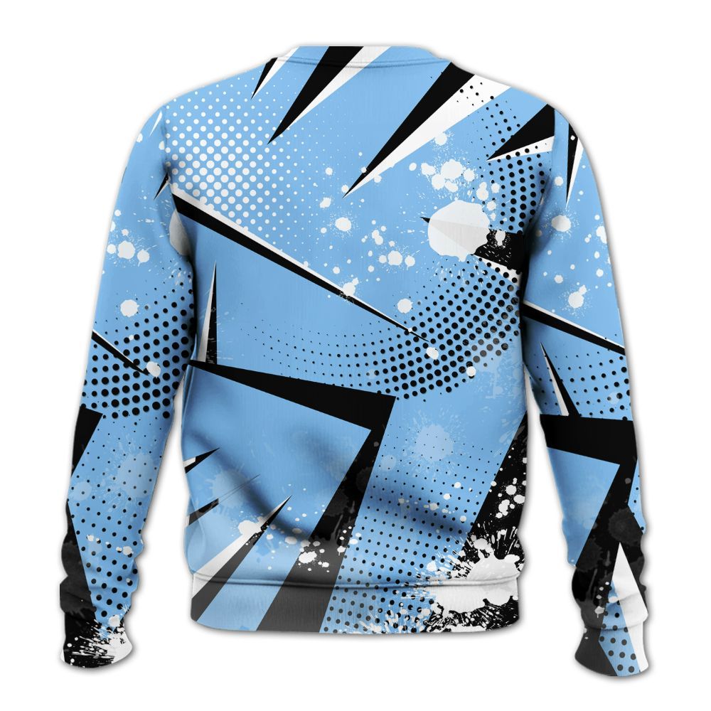 Sweatshirt To Match University Blue 5s - Poly Trust No One Dripping All Over Print