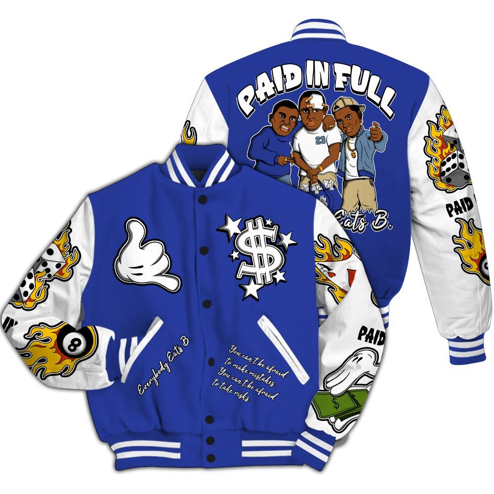 Varsity Jacket To Match Air 180 Concord - Everybody Paid In Full Graphic All Over Print