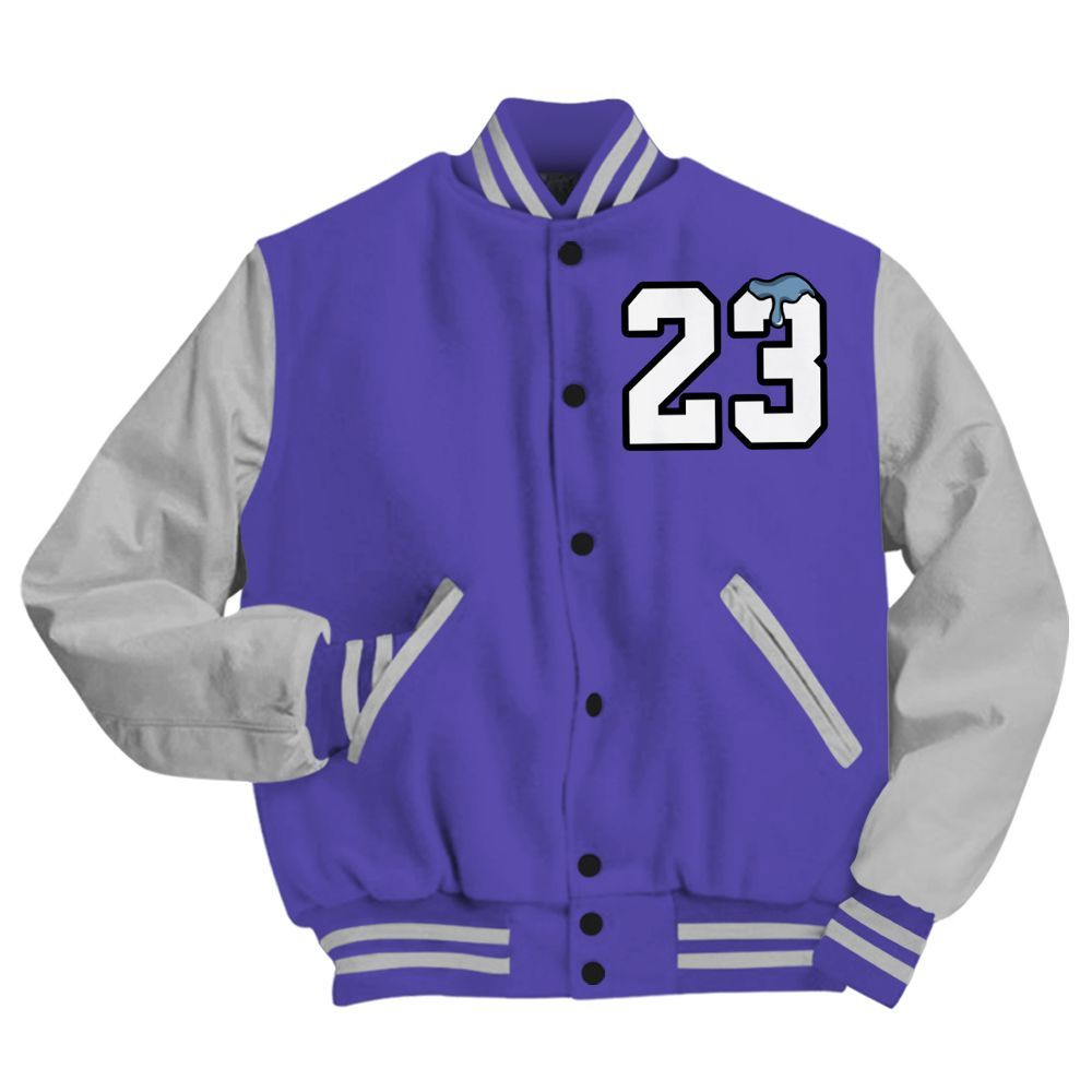 Varsity Jacket To Match Retro Concord 5s - Custom Name Number 23 Drip All Over Print