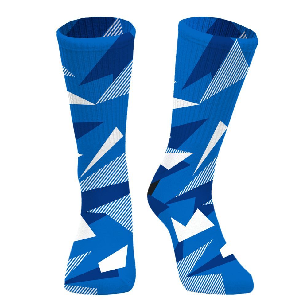 Sock To Match Blueberry 12s - Geometric Abstract Graphic