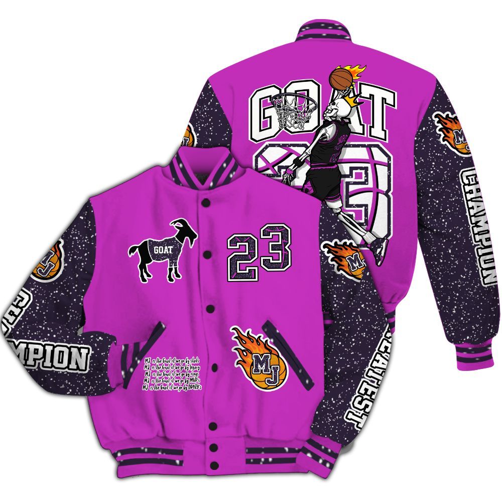 Varsity Jacket To Match Ja 2 Staregazer - 23 G.0.A.T Jump Up Basketball All Over Print