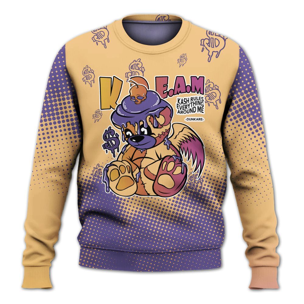 Sweatshirt To Match Book Sunset 1s - Loot Bear Unique Drip All Over Print