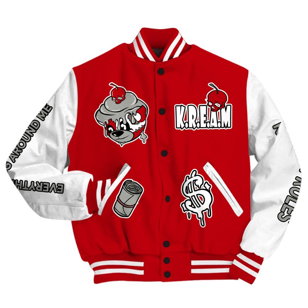 Varsity Jacket To Match Air Griffey Max Gray Reds 1s - Loot Bear All Over Print