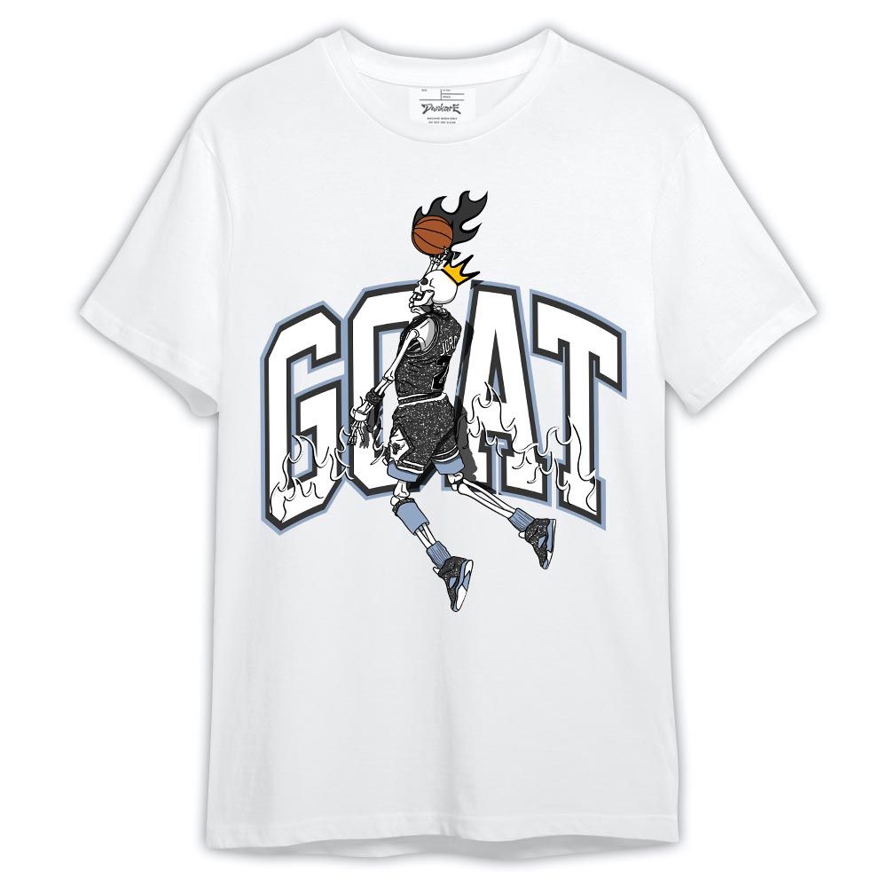 Shirt To Match Reverse Black White 6s - G.O.A.T Skeleton Fire Shirt Outfit