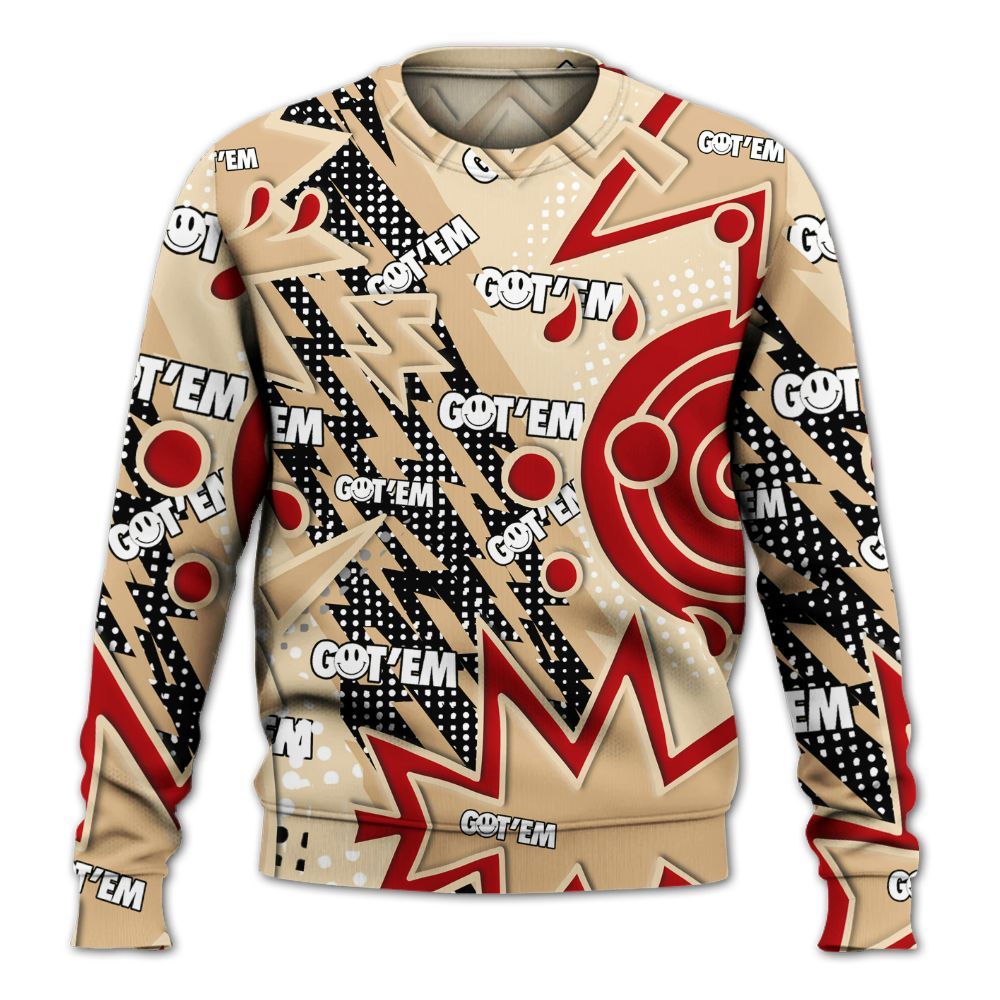 Sweatshirt To Match Dunk Low Strawberry Waffle - Retro Vintage 90s All Over Print